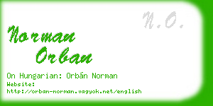 norman orban business card